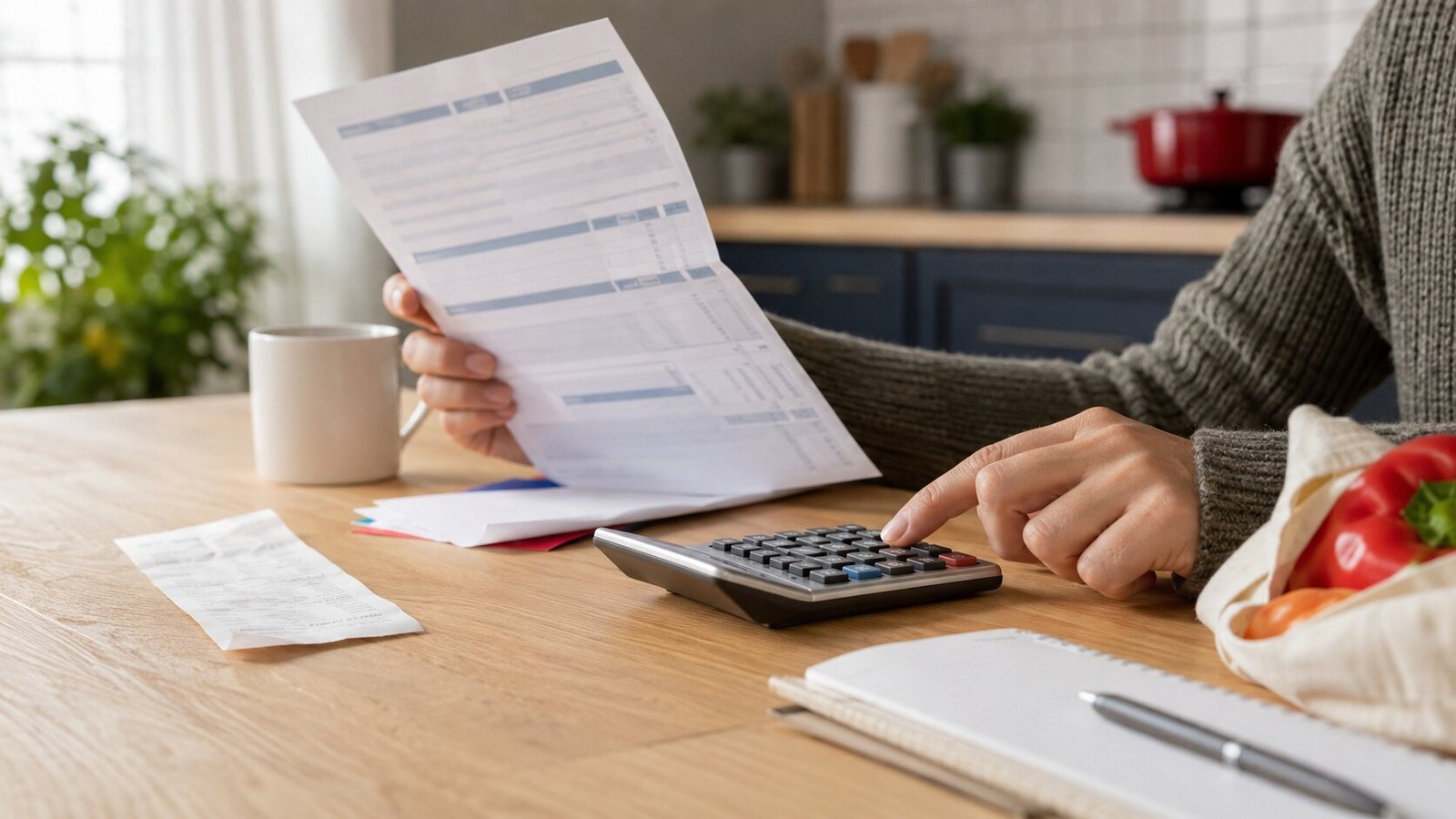 Worker reviewing a pay statement